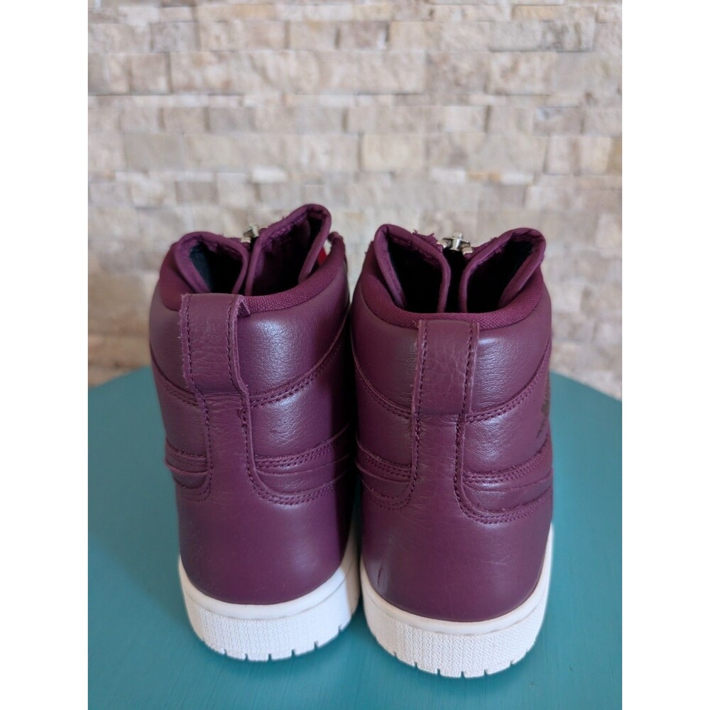 NIB Nike Air Jordan 1 High Zip AT0575-600 W Sz 9 Shoes Bordeaux Purple Sz 7Y - Picture 7 of 10